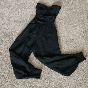 Sweetheart Neckline Black Romper